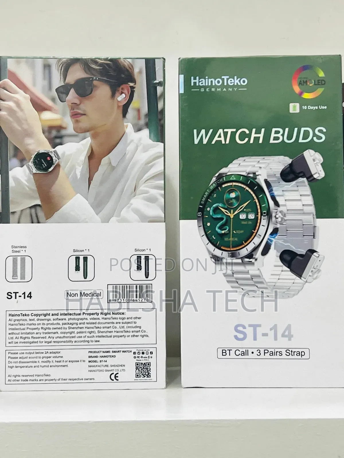 HainoTeko ST-14 Smartwatch – Airpod Fusion Set