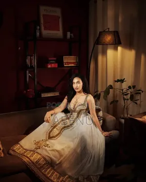 Elegant White and Gold Ethiopian Habesha Kemis