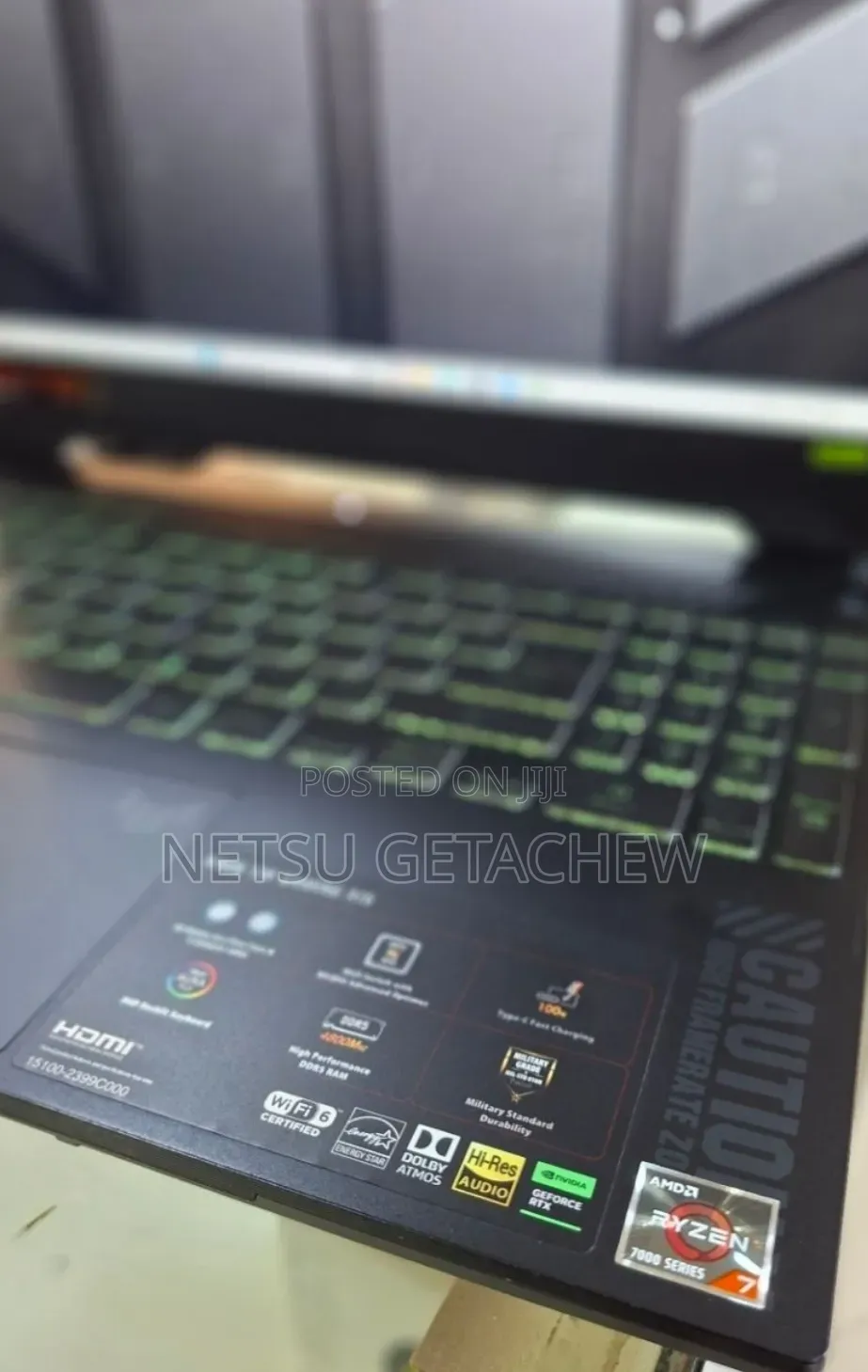 Laptop Asus TUF Gaming A15 16GB AMD Ryzen 7 SSD 512GB