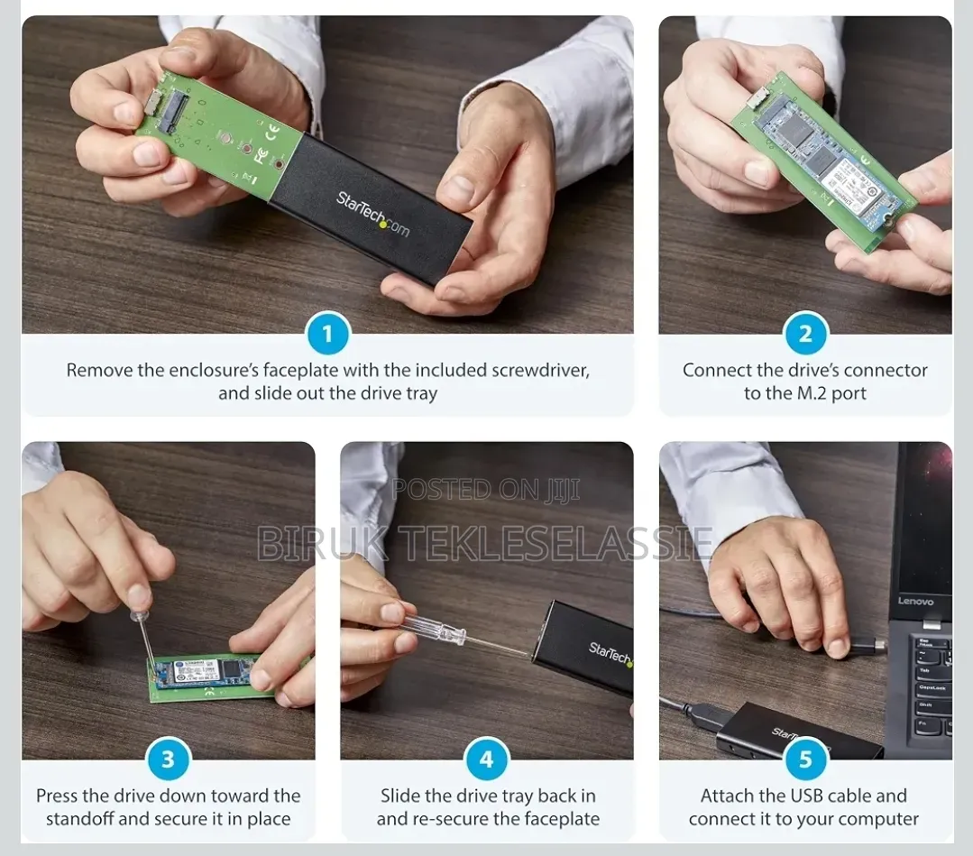 Star Tech M.2 SSD to USB 3.1/3.2 Enclosure Reader SATA