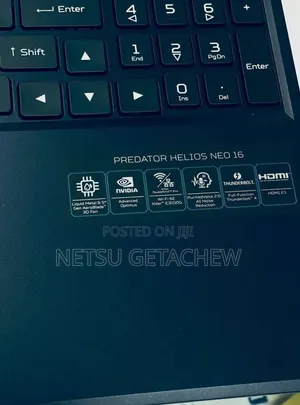 New Laptop Acer Predator Helios Neo 16 16GB Intel Core i7 SSD 1T