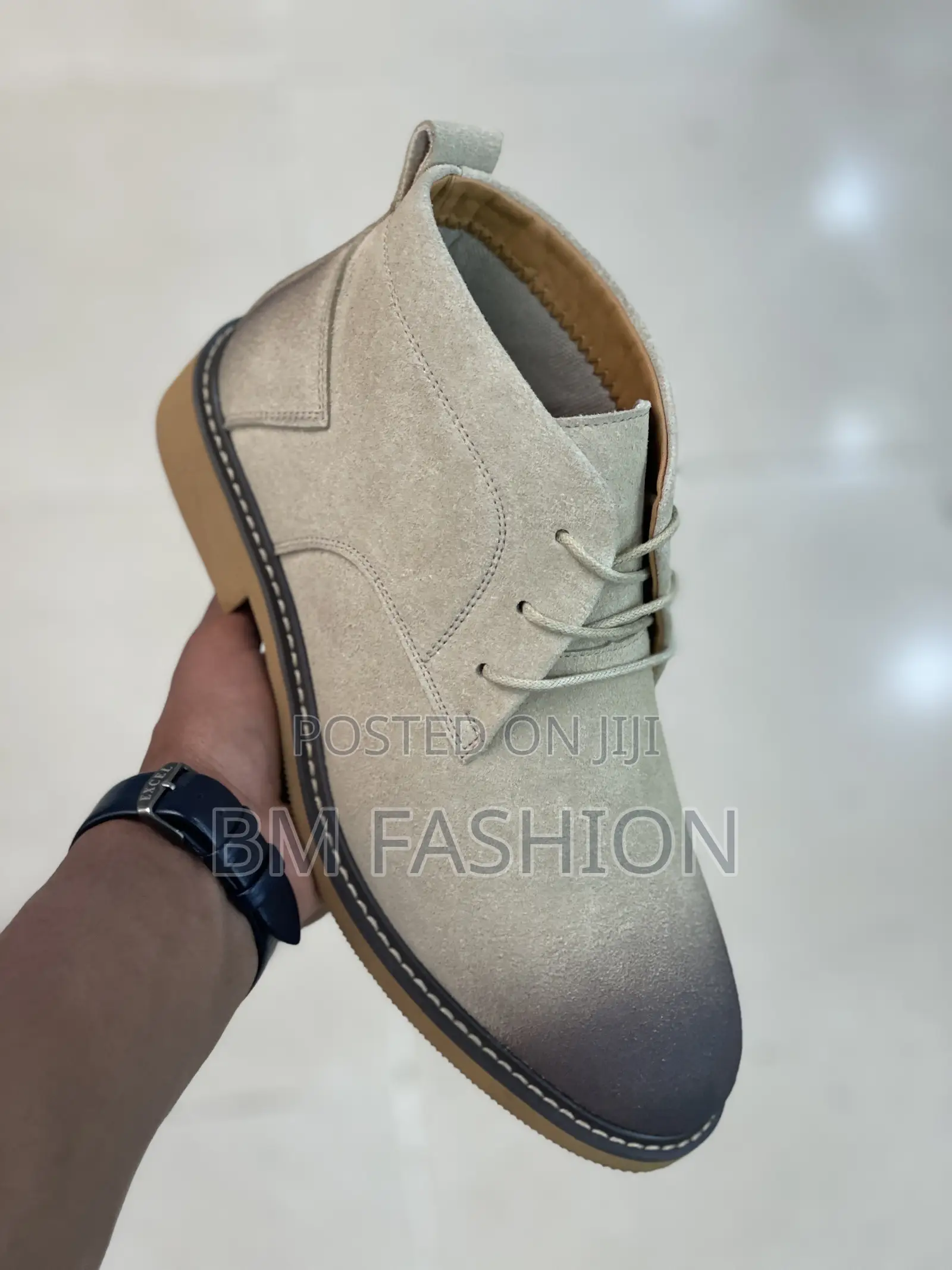 Khaki Suede Mens Cow Boys Chelsea Boots
