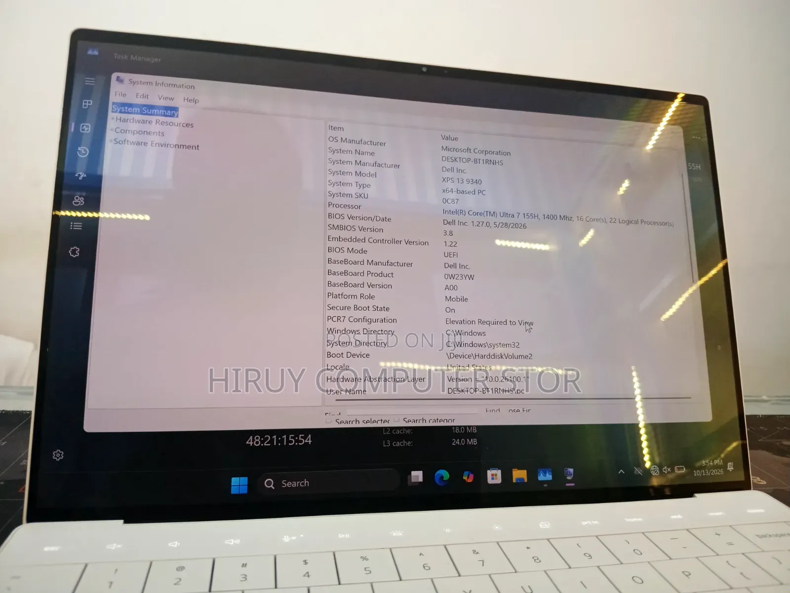 New Laptop Dell XPS 13 16GB Intel Core Ultra 7 SSD 512GB