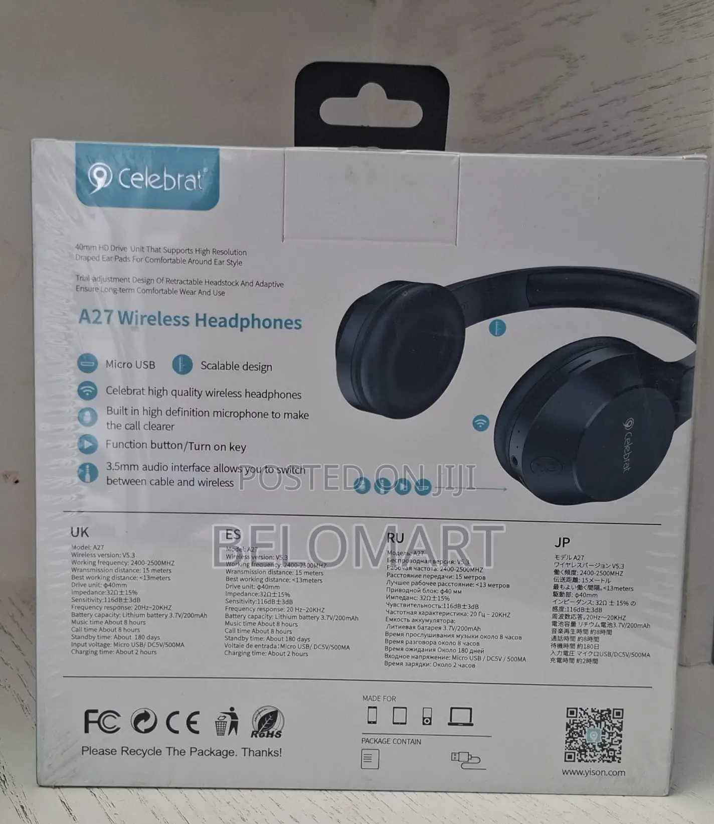 Celebrat A27 Wireless Headphones