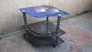 Modern 3-Tier Tempered Glass TV Stand
