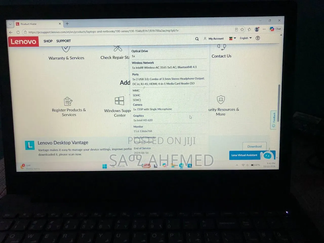 Laptop Lenovo Flex 3 4GB Intel Core M3 HDD 1T