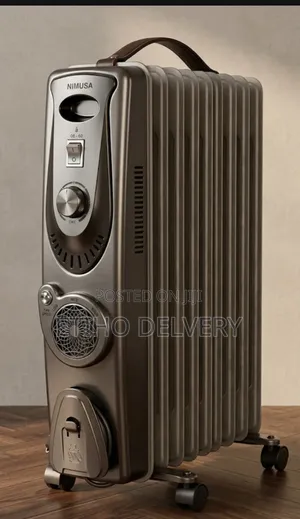 The Image Shows a NIMUSA Digital Ceramic Tower Heater Featuring a Blac