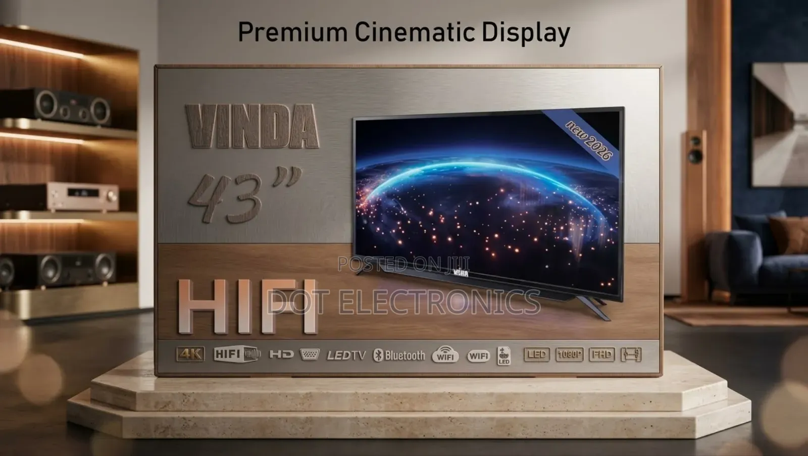 VINDA 43" Premium Cinematic Display TV