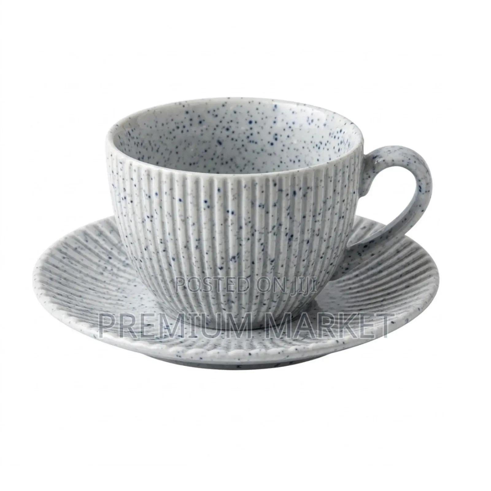 Cup Premium Quality Porcelain With Saucers የወት እና ማኪያቶ ብርጭቆ ከነ ማስቀመጫ