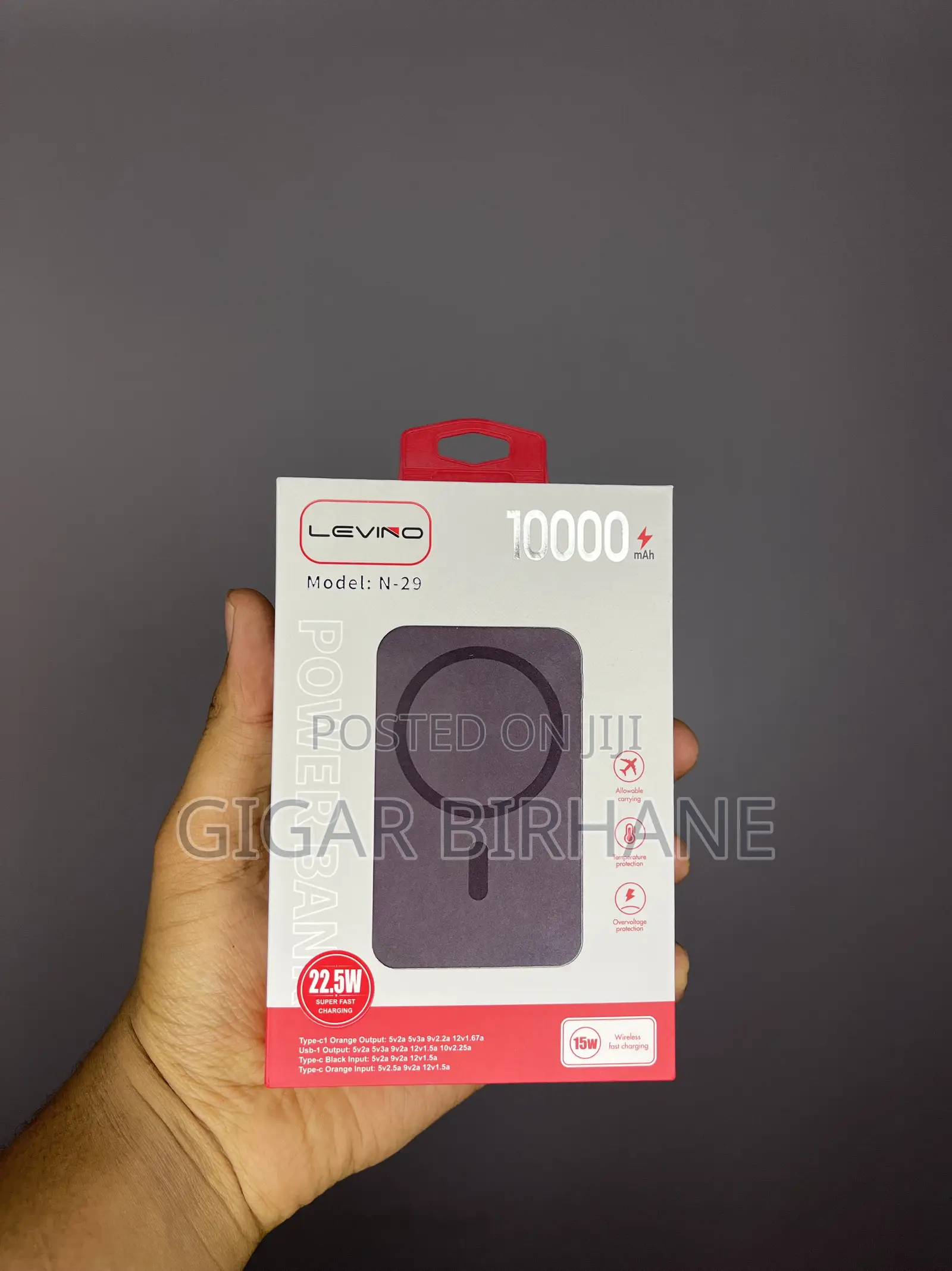 Wireless Powerbank 10,000 Mah (Levino)