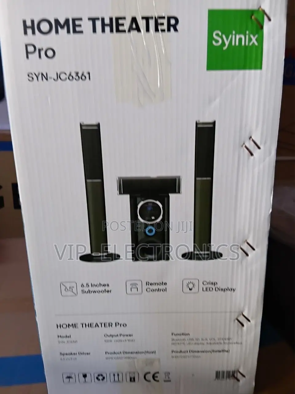 Syinix Home Theater Pro Multimedia Speaker System 105W – 2.1 Channel