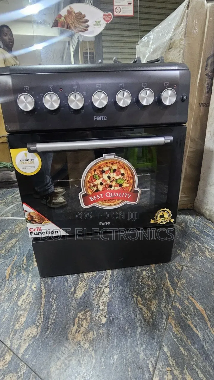 Ferre 2-Gas & 2-Electric Freestanding Hybrid Cooker