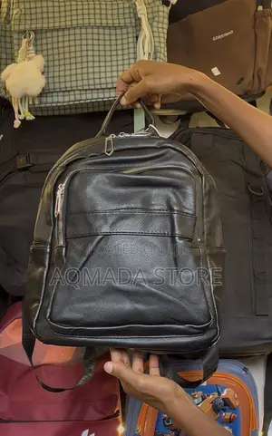 Black Leather Girls Bag
