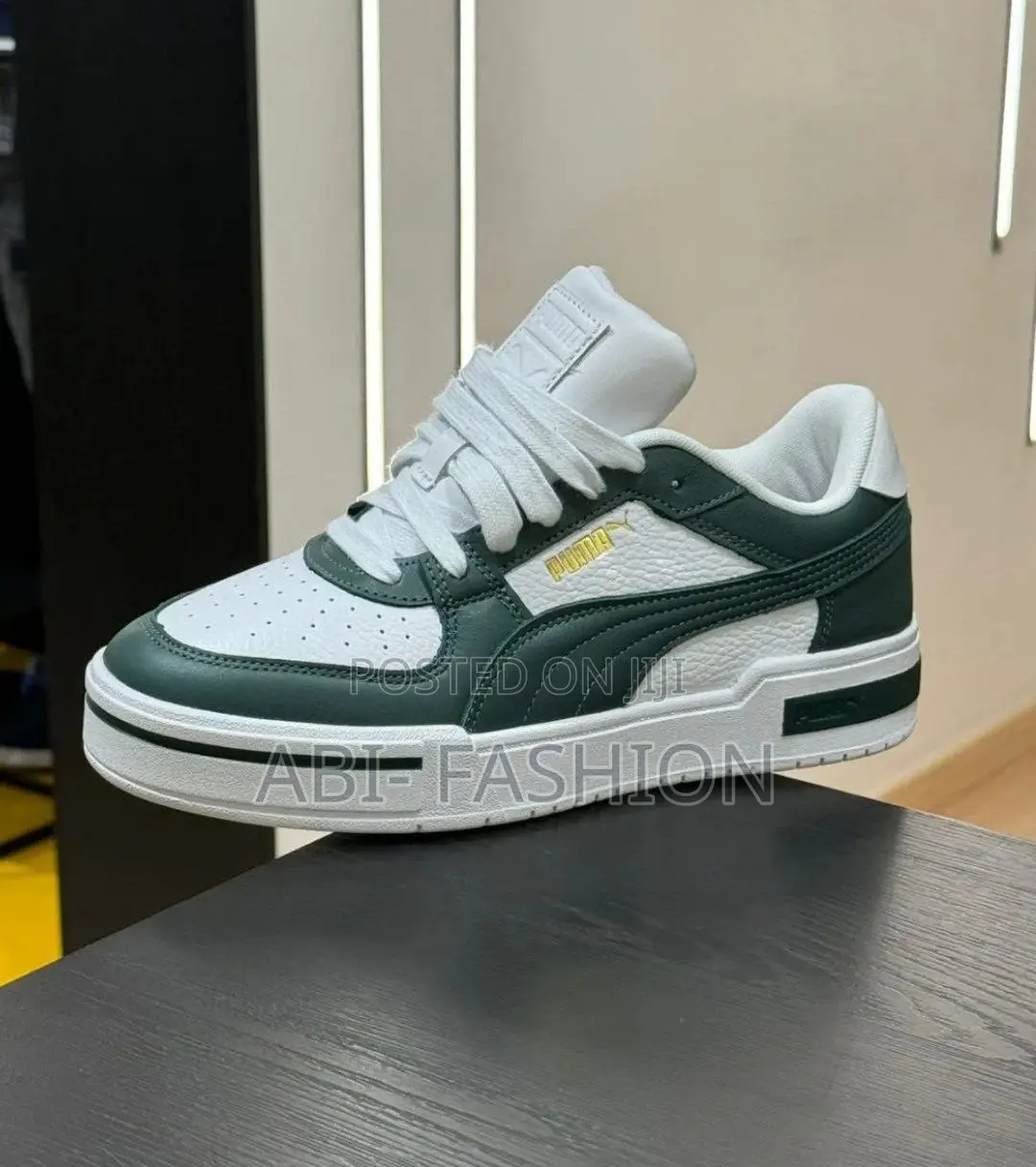 Puma CA Pro Classic White and Green Sneakers | New Arrival