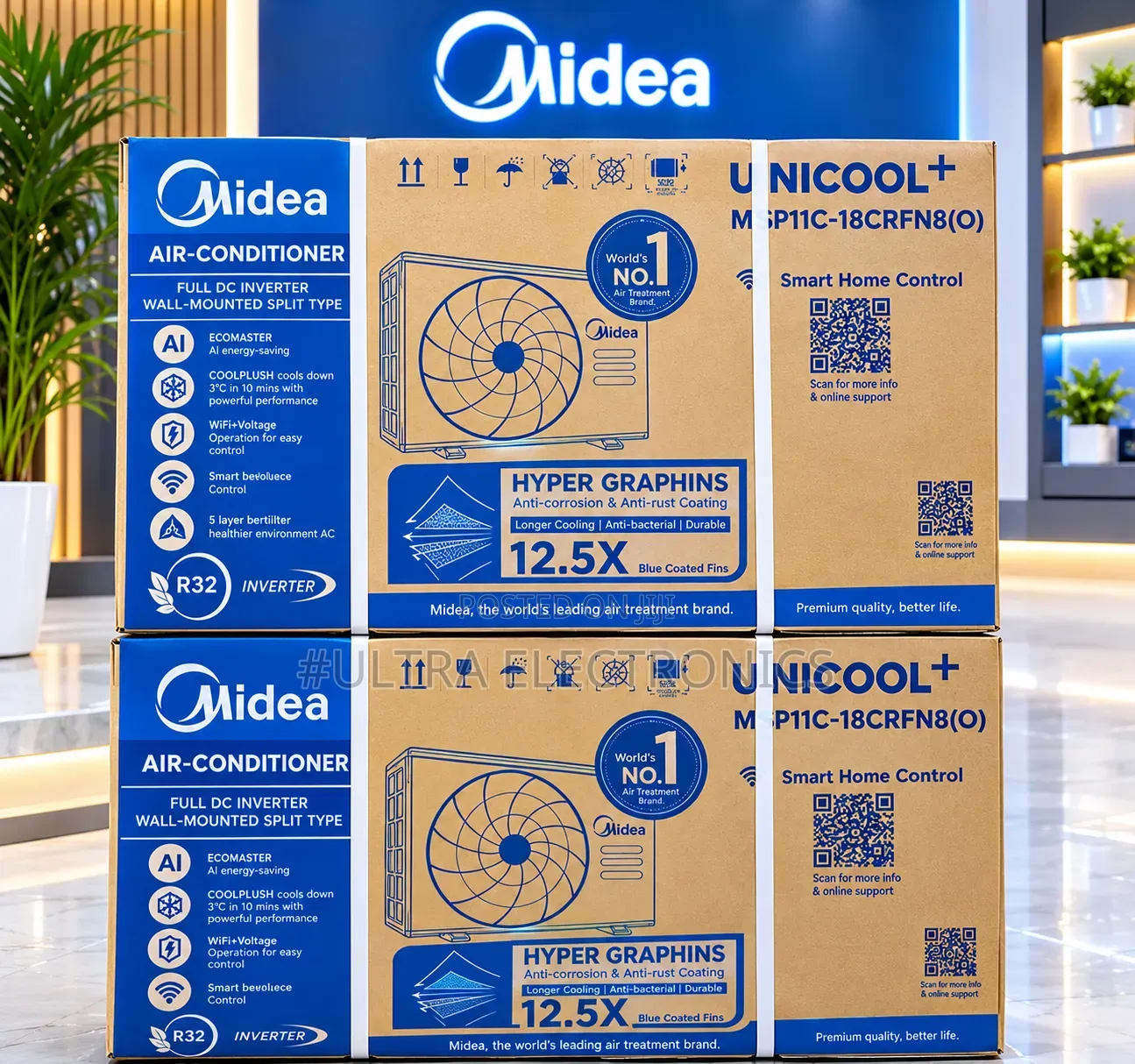 Midea Air Conditioner 18,000 Btu Powerful Cooling •comfort •quality