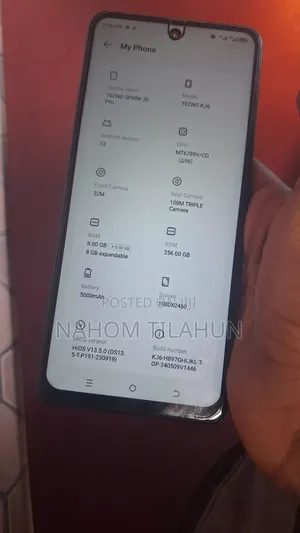 Tecno Spark 20 Pro 256 GB Gray