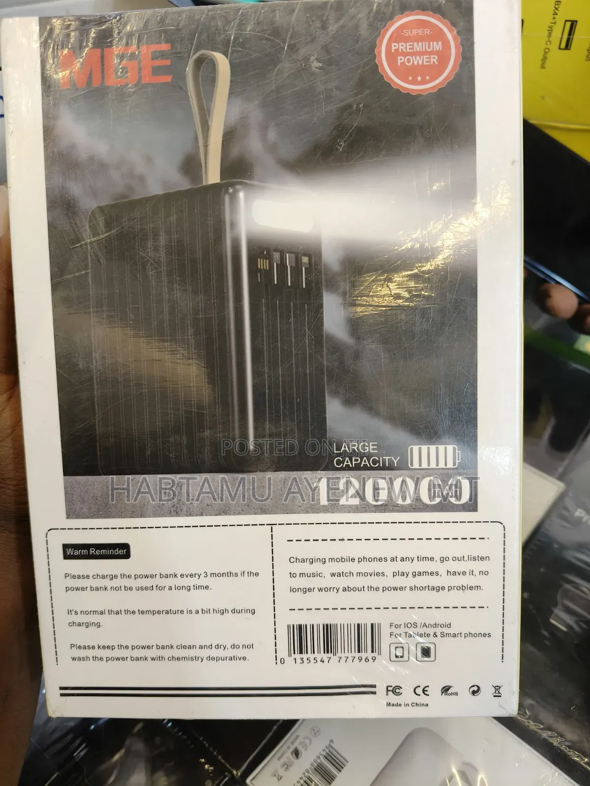120,000 Mah 66 Watt Power Bank