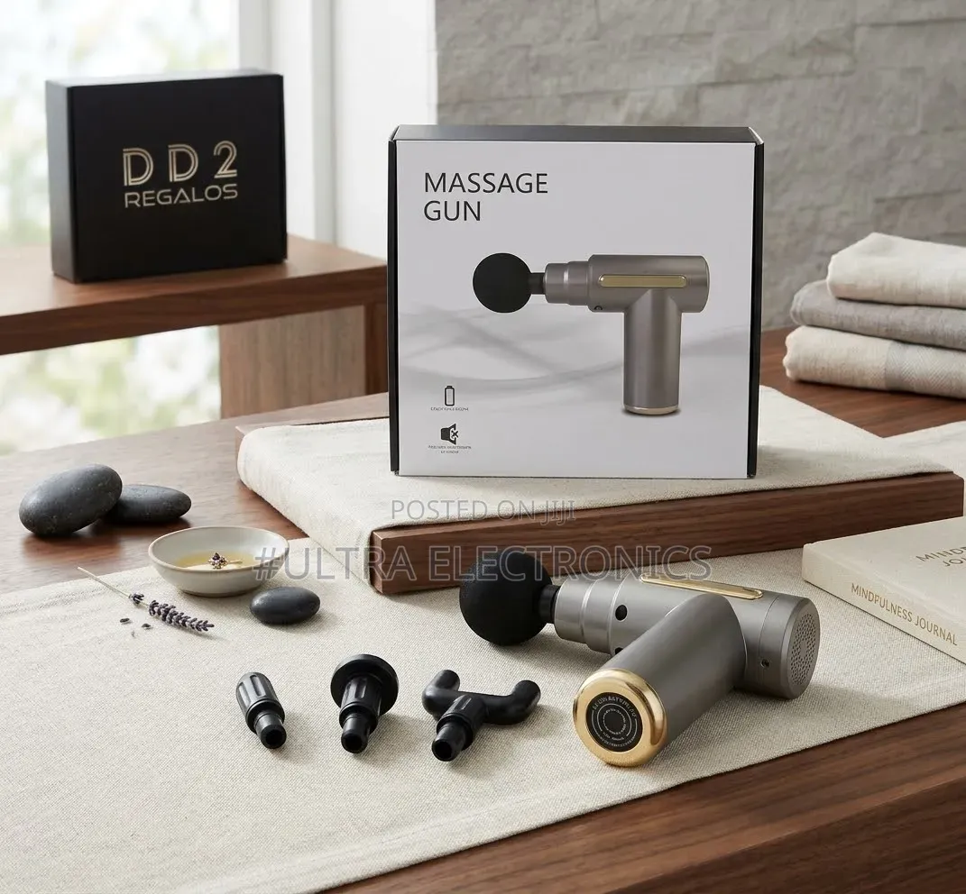 Fascia Massage Gun Gold Portable 4-in-1 Deep Tissue