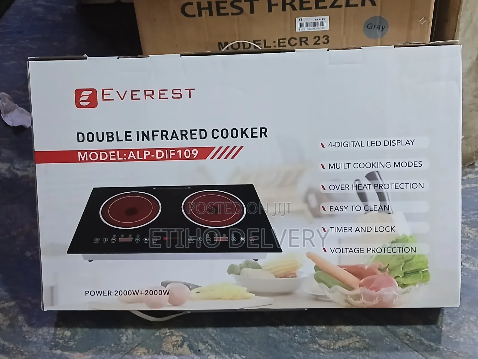 The Image Shows an Everest Double Infrared Cooker (Model: ALP-DIF109)