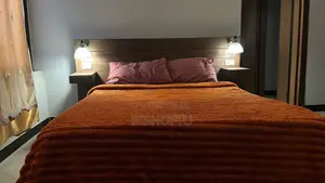 150 Complete Bed With Two Attached Lamps