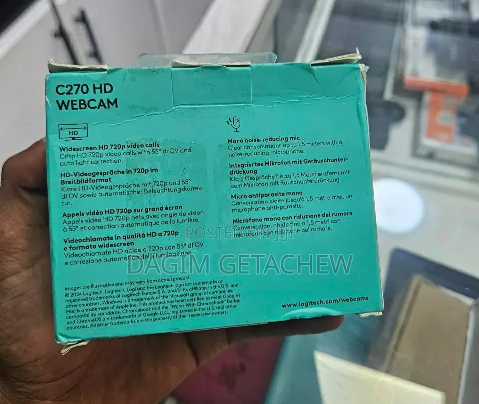 Logitech C270 HD Webcam – 720p / 30fps Video Calls (Brand New)
