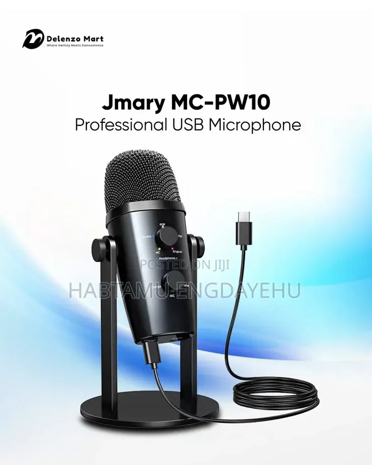 JMARY MC-PW10 USB MICROPHONE — Studio-Quality Sound!