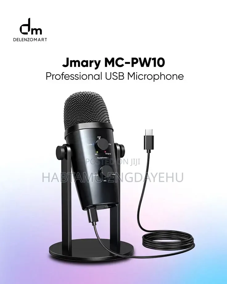 JMARY MC-PW10 USB MICROPHONE — Studio-Quality Sound!