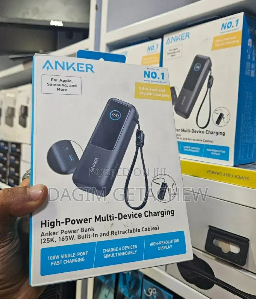 Anker 25,000mAh 165W Power Bank – High-Speed Multi-Device Charging