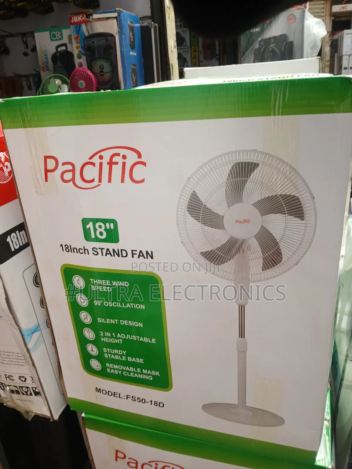 Pacific 18-Inch Standing Fan 
 Powerful Airflow • Quiet