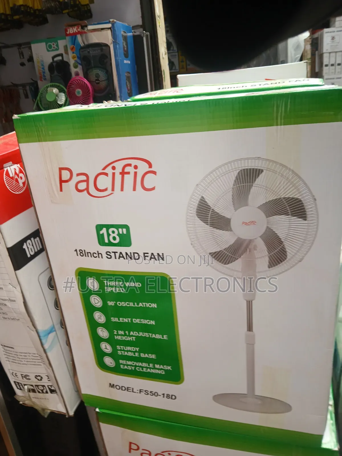 Pacific 18-Inch Standing Fan 
 Powerful Airflow • Quiet