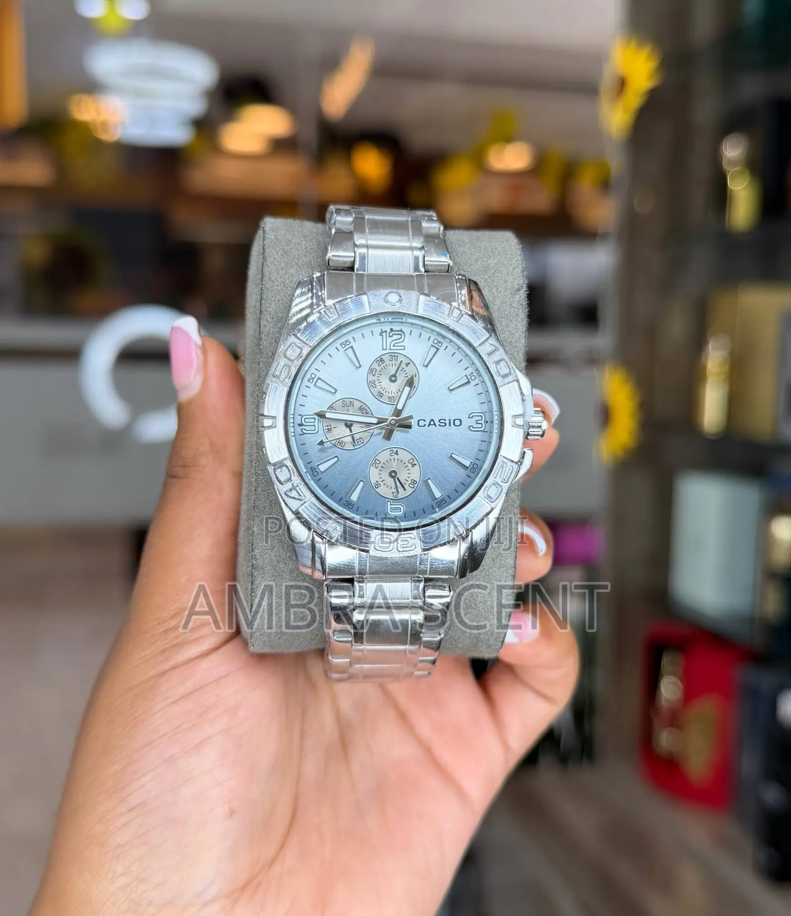 Casio Men's Stainless Steel Watch (Light Blue Dial)