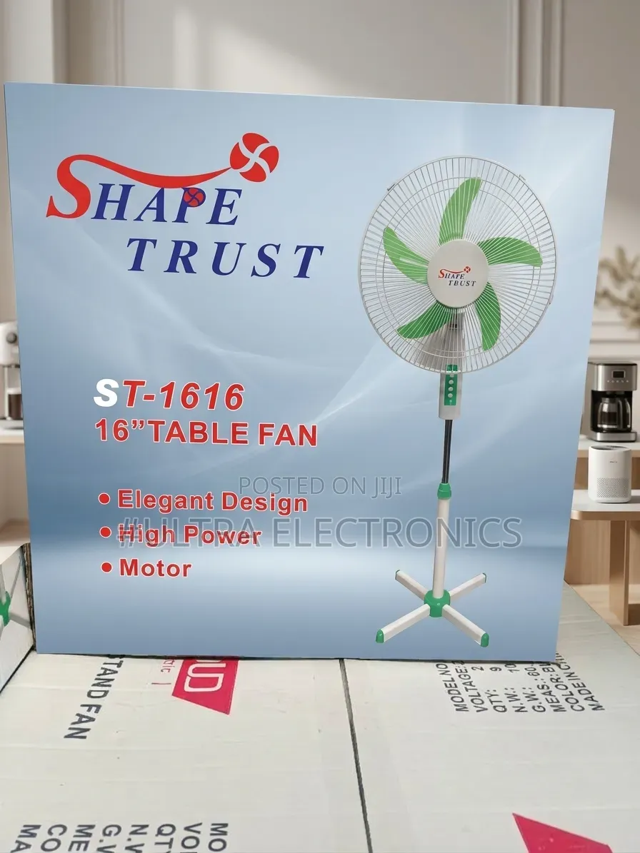 16-Inch Fan Shape Trust 
 Powerful Airflow • Cool Comfort •