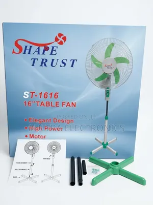 16-Inch Fan Shape Trust 
 Powerful Airflow • Cool Comfort •