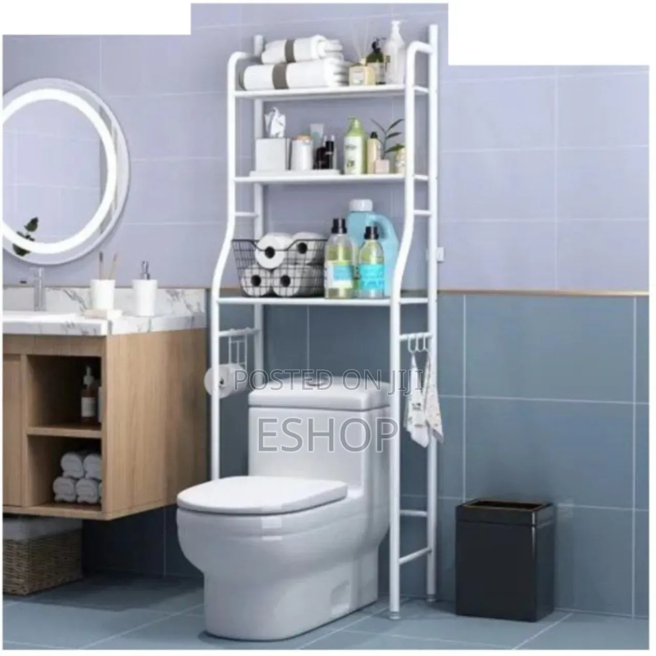 Ultra-Sturdy Freestanding Metal Etagere for Bathroom