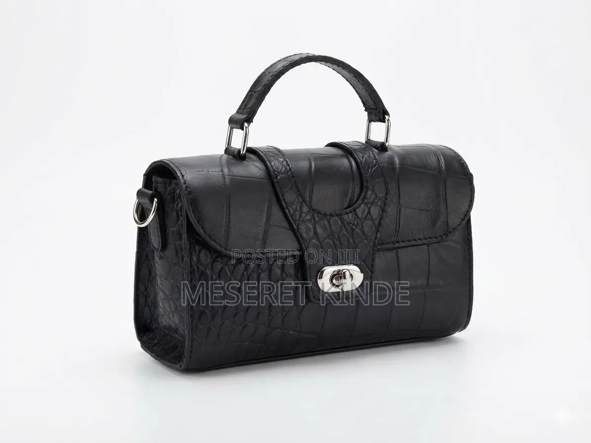 100% የኢትዮጵያ የተፈጥሮ ቆዳ የሴቶች ቦርሳ (Genuine Leather Handbag)