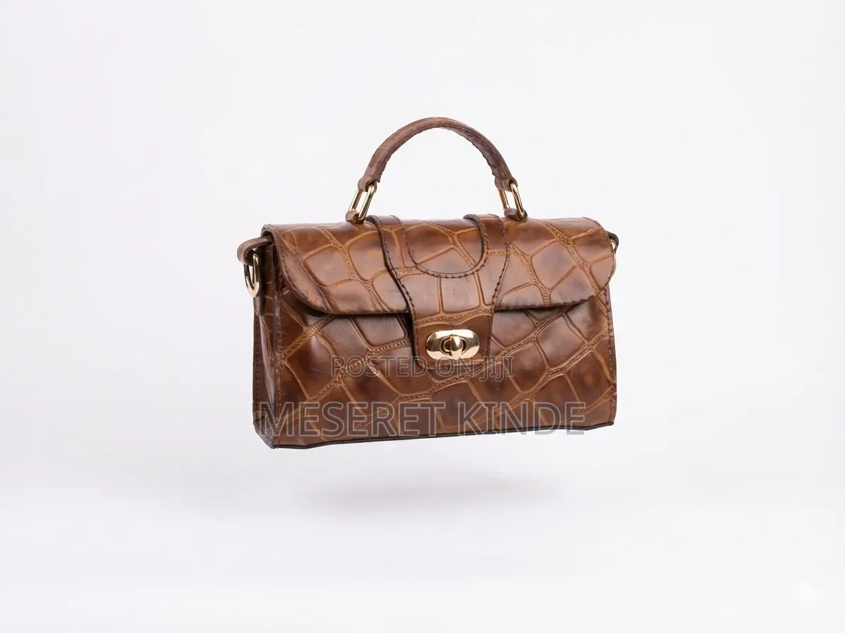 100% የኢትዮጵያ የተፈጥሮ ቆዳ የሴቶች ቦርሳ (Genuine Leather Handbag)