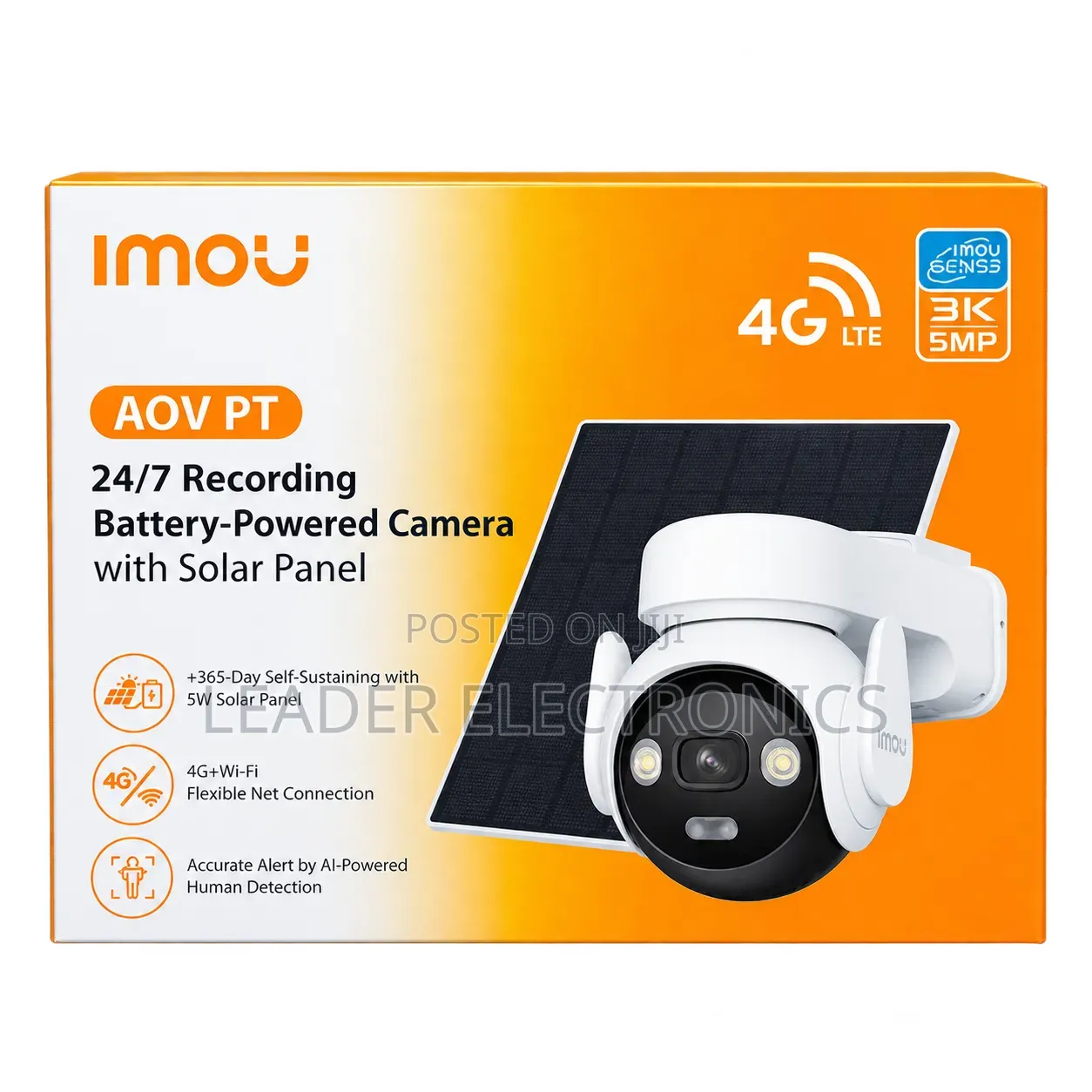 Imou Aov Pt 24/7 የሚቀርፅ 4G እና WIFi የሚሰራ Camera