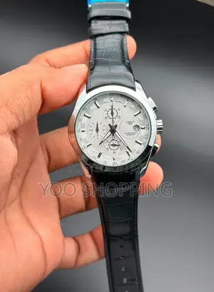 Tissot Leather Strap Chrono Watches for Men