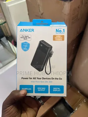 Anker Power Bank 20,000mAh 30W Built-in USB-C Cable