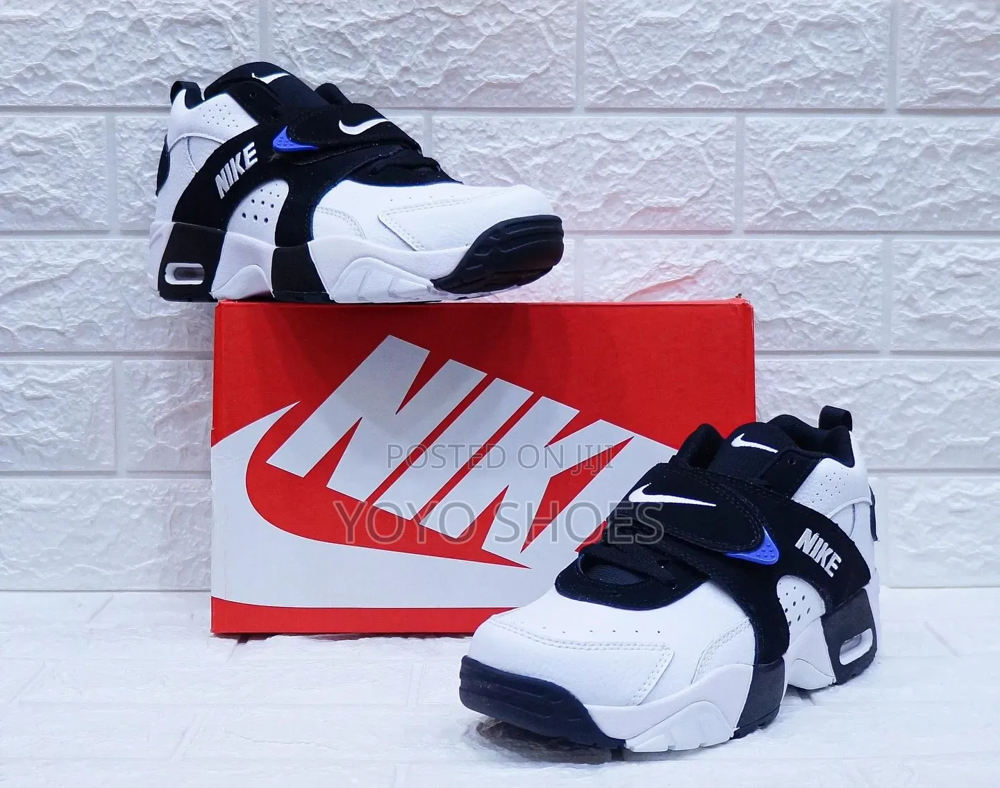 Nike Air Veer White, Black/ Blue Unisex Fashion Sneaker Shoes