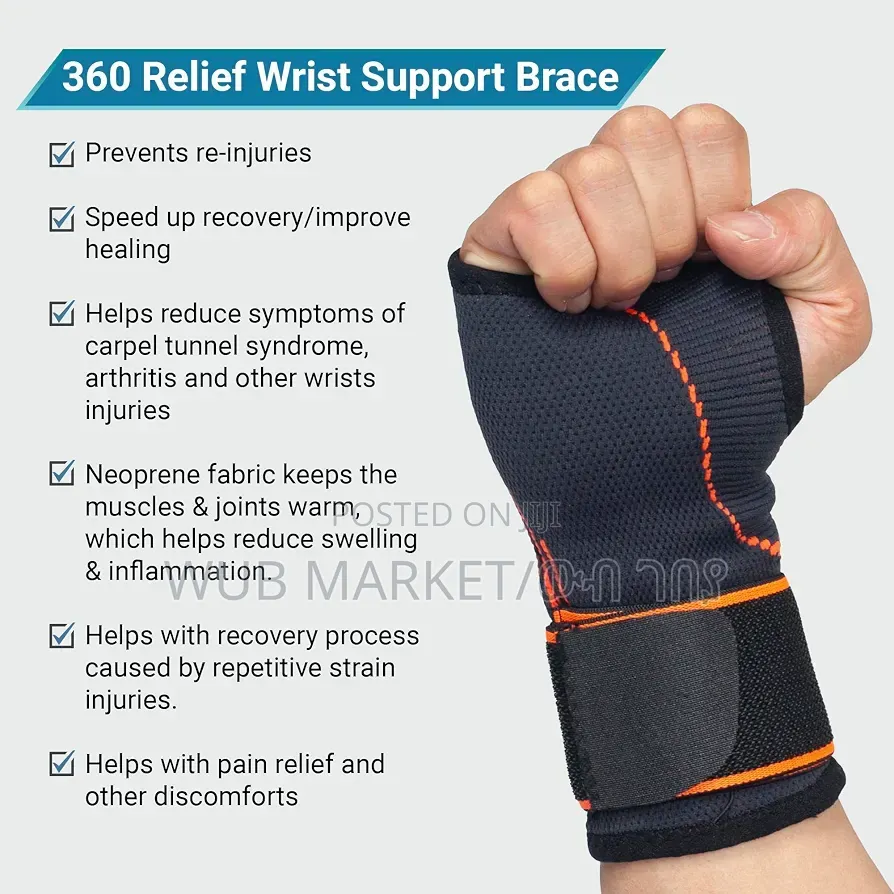 New Arrival — Wrist Support Brace! የእጅ መደገፊያ ቀበቶ-ለህመም፣ለስብራት