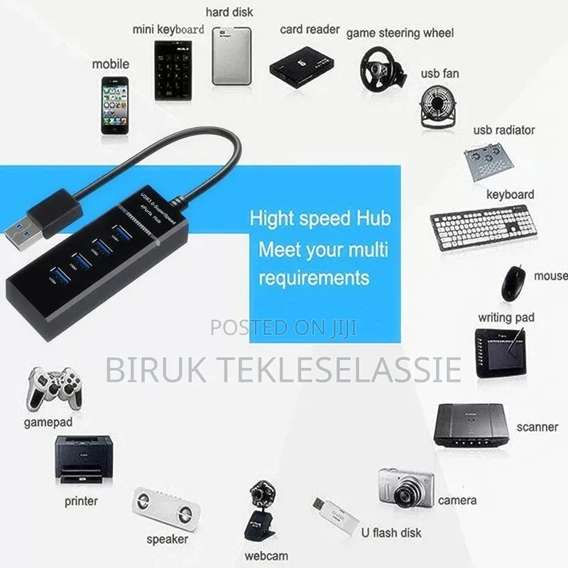 4 Port USB Hub USB 3.0