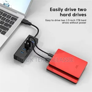 USB 3.0 HUB High Speed LED 1 to 4 Port Cable Splitter USB Data Adapter