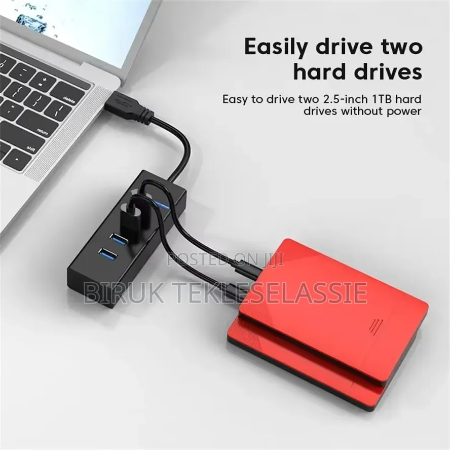 USB 3.0 HUB High Speed LED 1 to 4 Port Cable Splitter USB Data Adapter