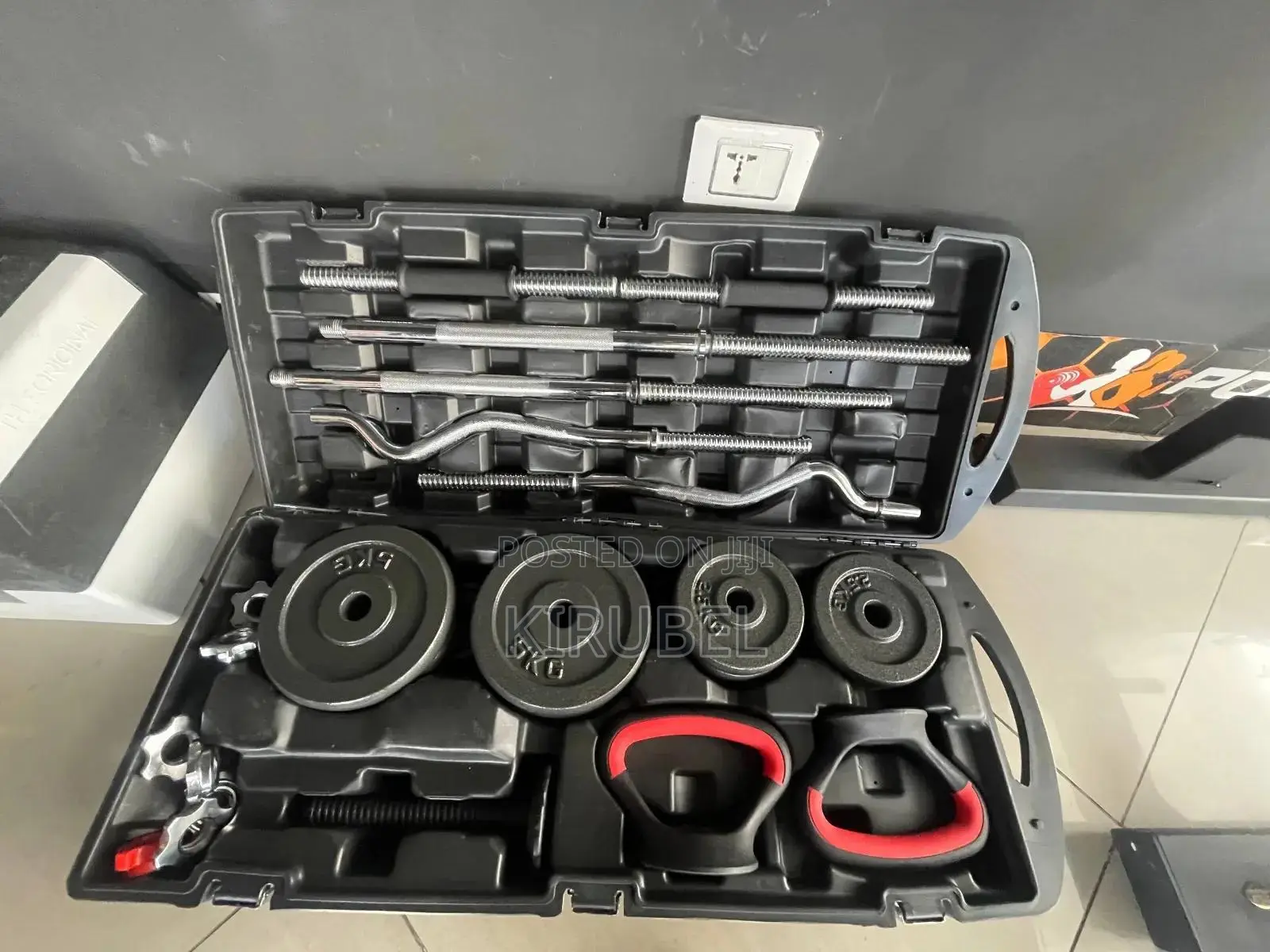 3-in-1Adjustable Dumbbell, Barbell, and Kettlebell Set