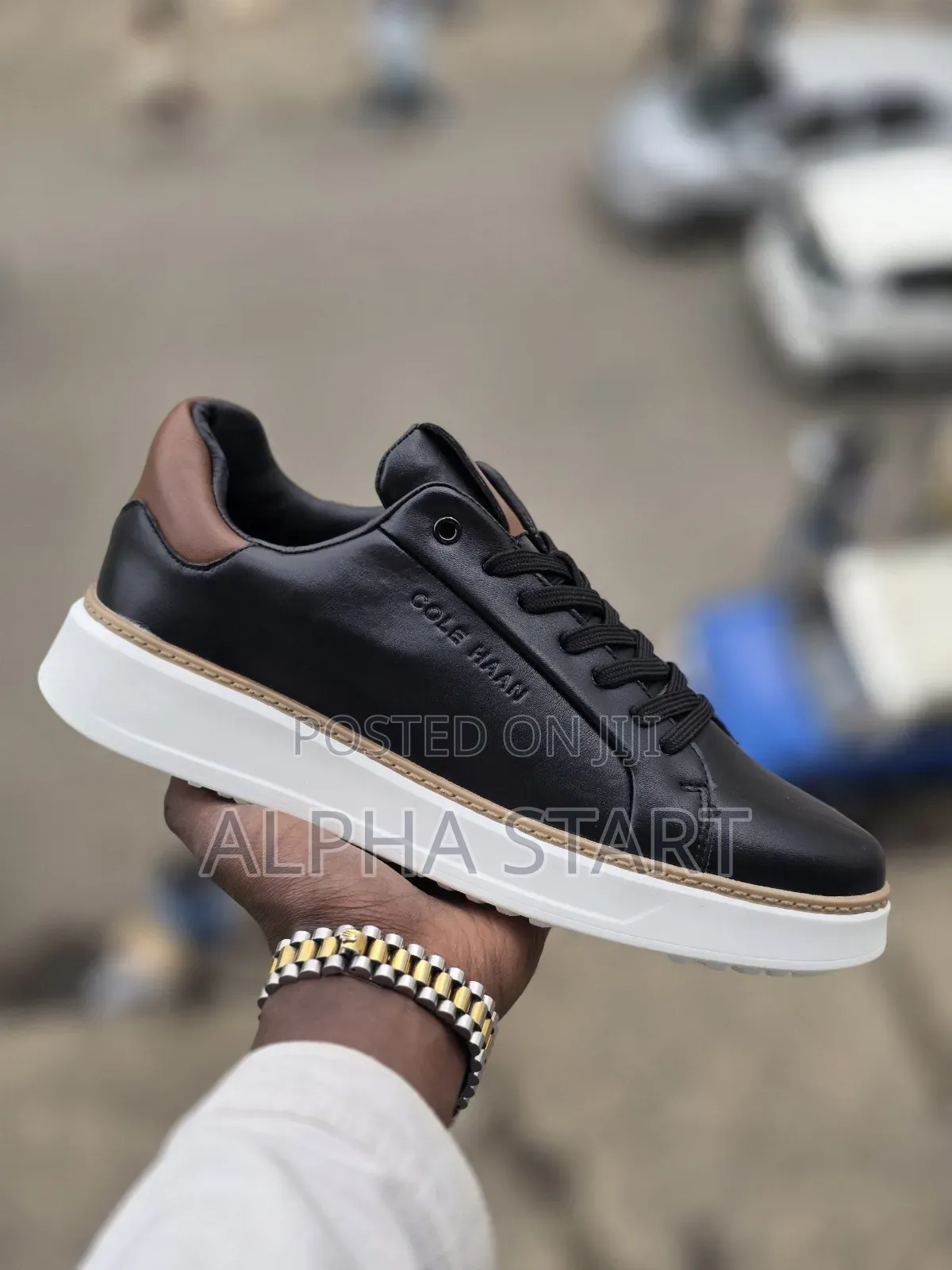Cole Haan High Master Quality Black & White Brwion for Man's