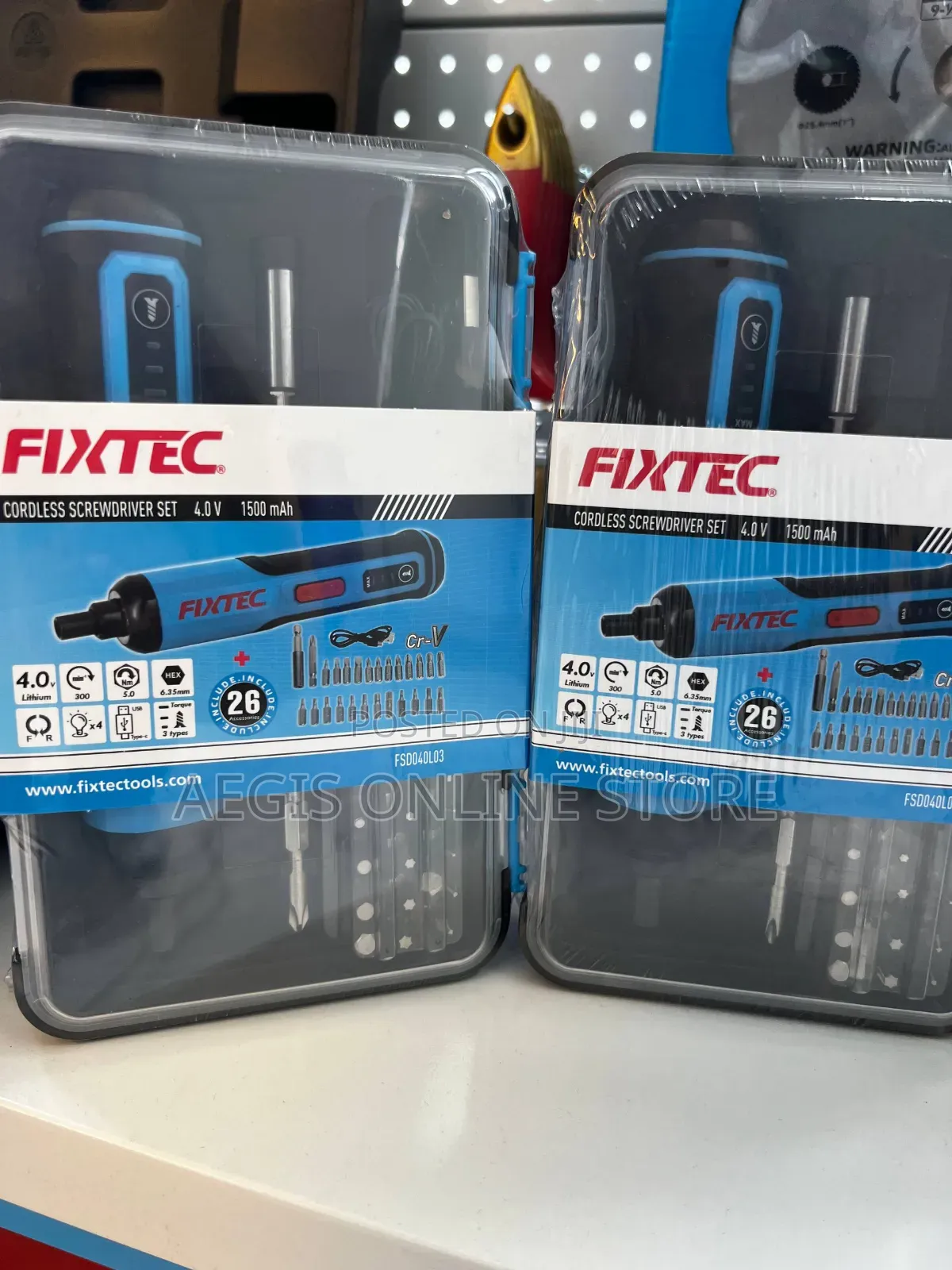 FIXTEC 4V Cordless Screwdriver Set