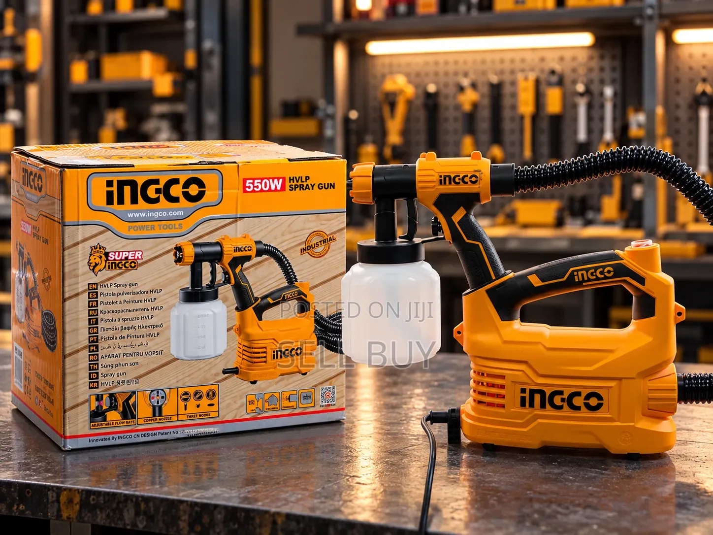 : የኢንኮ (INGCO) 550W የኤሌክትሪክ ቀለም መረጫ ማሽን (HVLP Paint Spray )