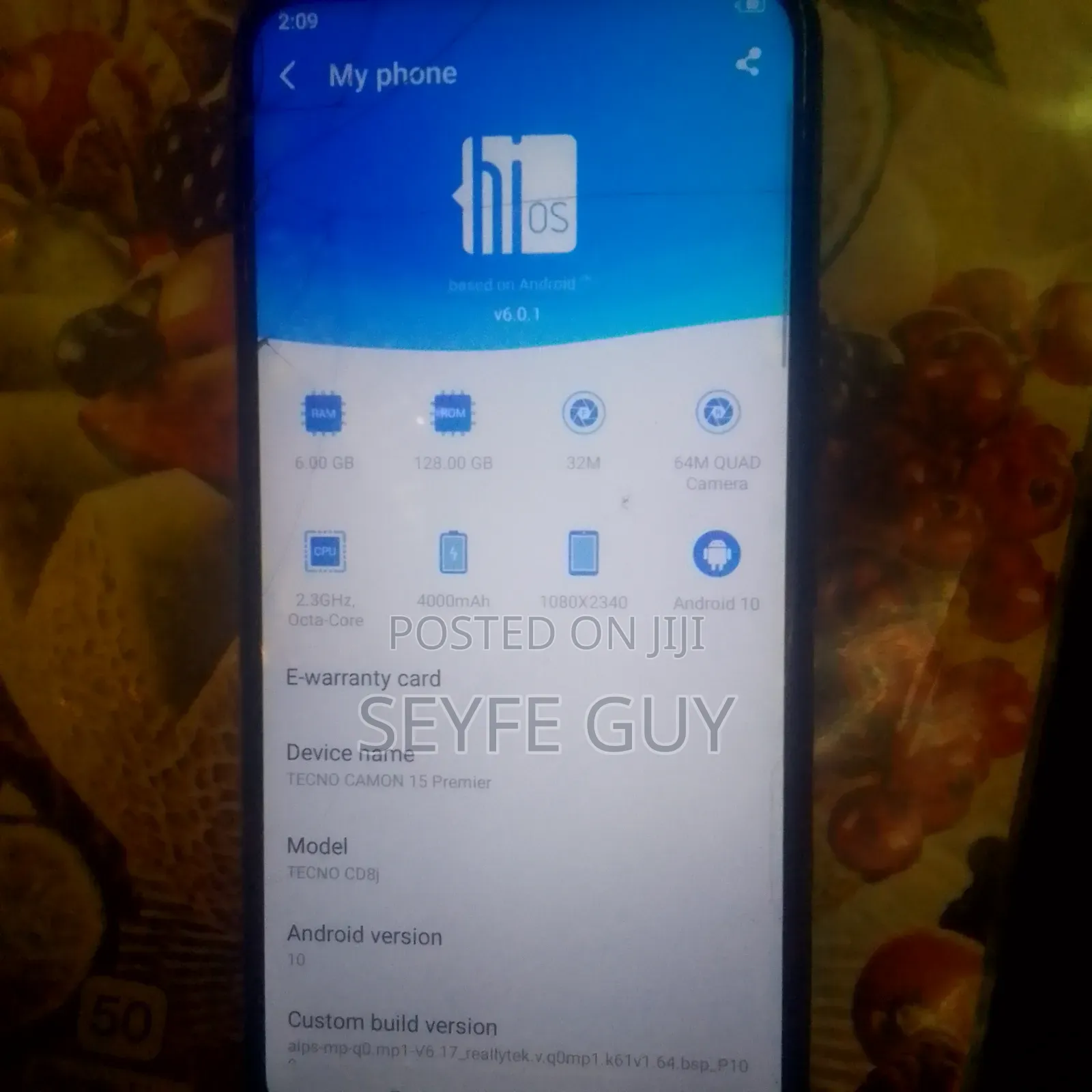 Tecno Camon 15 Premier 128 GB Silver