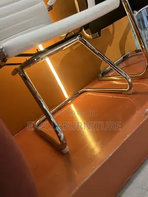 Leather Office Guest Chair | Modern Metal Legs